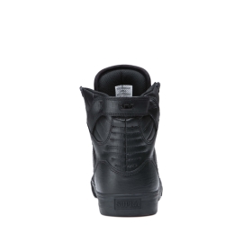 Supra Womens SKYTOP High Top Shoes Black/Black/red | US-94513